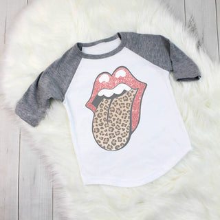 Wild Tongue Raglan Tee - Charlie Rae - 3-6 Months - Baby & Toddler Tops - Glitter & Glam
