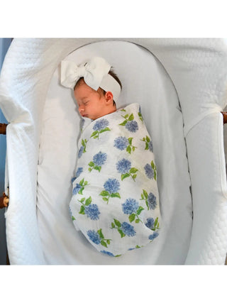 You Had Me At Hydrangea Baby Swaddle Blanket - Charlie Rae - Swaddling & Receiving Blankets - LollyBanks