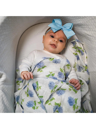 You Had Me At Hydrangea Baby Swaddle Blanket - Charlie Rae - Swaddling & Receiving Blankets - LollyBanks